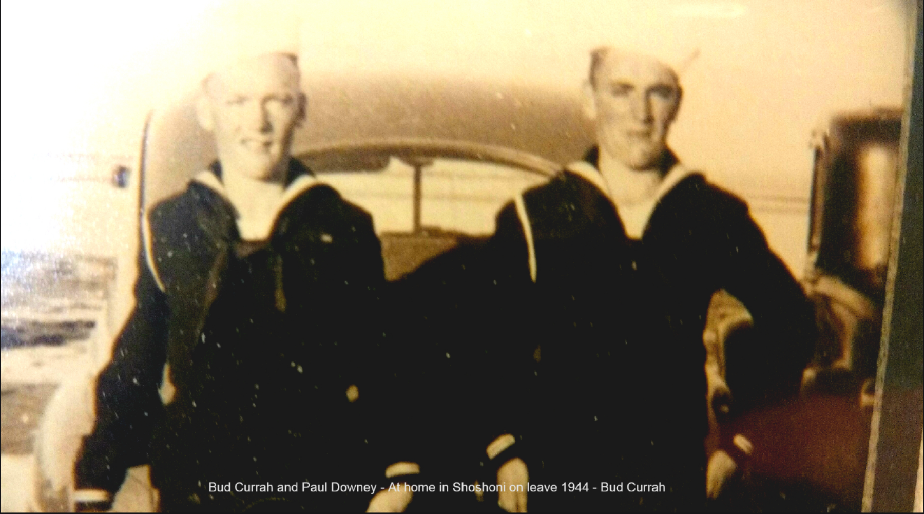 Currah and Downey on leave in 1944.