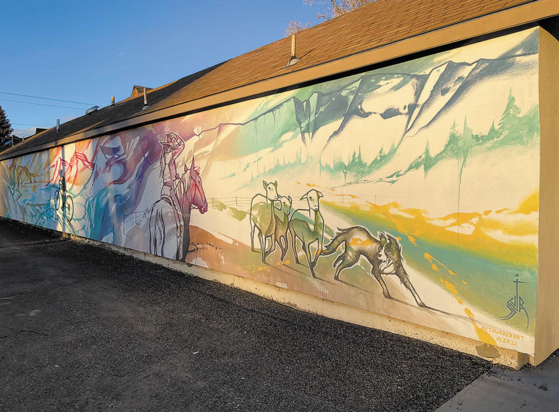 Mural in Meeker, CO.