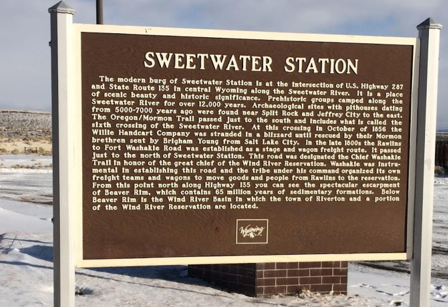 Sweetwater Station WY Historic Sign