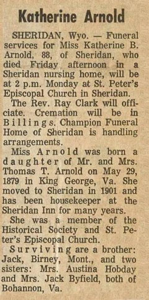 Katherine Arnold Obituary